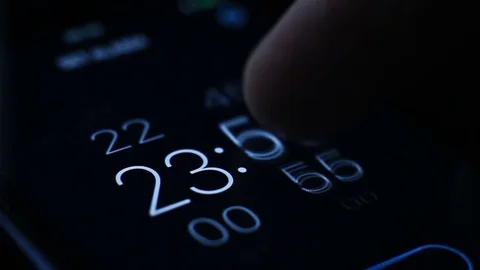 Set Digital Alarm Stock Footage 82024586