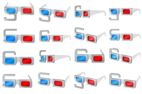 Set digital glasses Stock Illustration