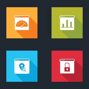 Set Digital speed meter, Graph chart infographic, Infographic of city map and 스톡 일러스트