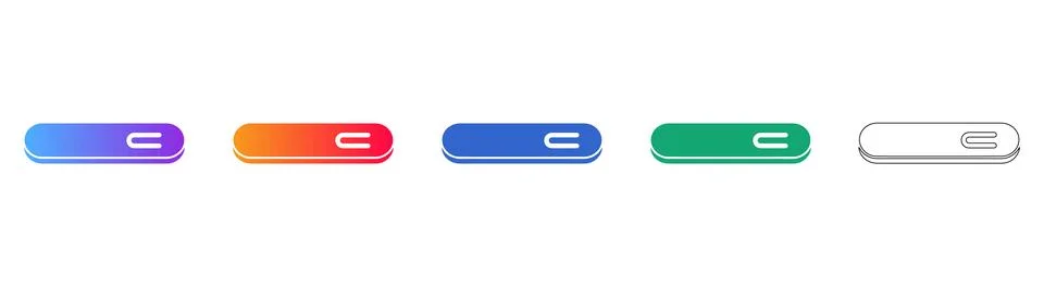 Set of Digital Tablet Icons Illustrazione stock
