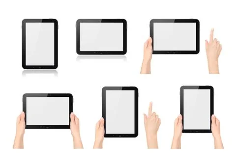 Set of digital tablets Stock Photos