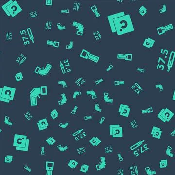 Set Digital thermometer, Celsius, and Medical on seamless pattern. Vector Stock Illustration
