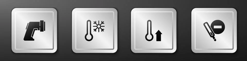 Set Digital thermometer, Thermometer with snowflake, Meteorology and Medical  Stock Illustration