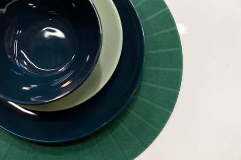 Set of dining tablets on a napkin Stock Photos