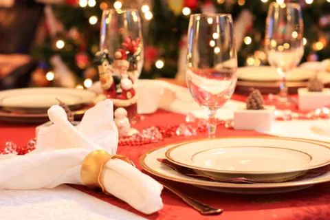 Set for dinner Foto stock