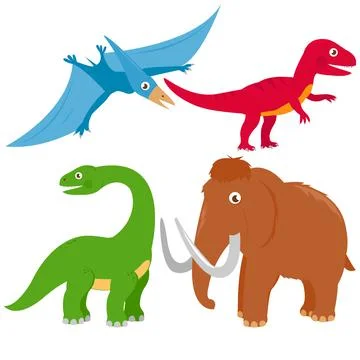 Set of dinosaurs. Vector illustration Stock Illustration