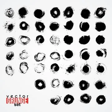 Set of dirty scratched splattered elements for design Stock Illustration