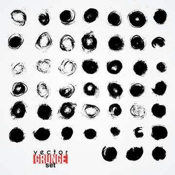 Set of dirty scratched splattered elements for design Illustrazione stock