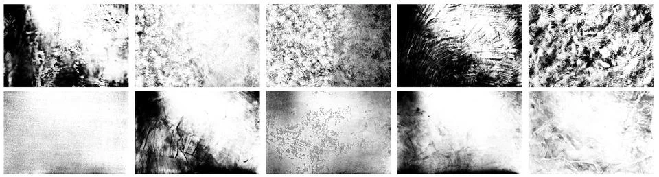 A set dirty wall texture frame background on white background 스톡 사진