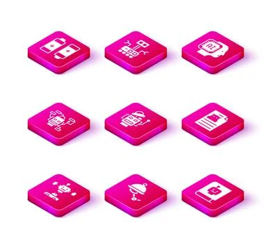 Set Disassembled robot, Waiter, Robot, User manual, Technical specification.. Stock Illustration