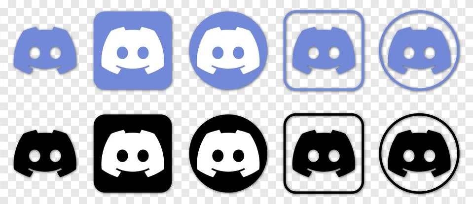 Set of discord logo Stock Illustration