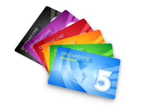Set of discount cards Illustrazione stock