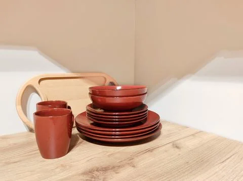 A set of dishes 库存照片