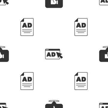 Set Dislike in speech bubble, Advertising and on seamless pattern. Vector Stock Illustration