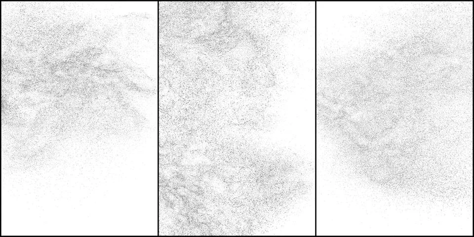 Set of distressed black texture. イラスト素材