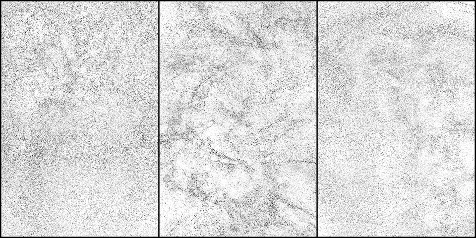 Set of distressed black texture. Stock Illustration