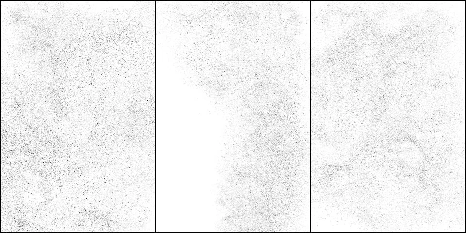 Set of distressed black texture. Illustration