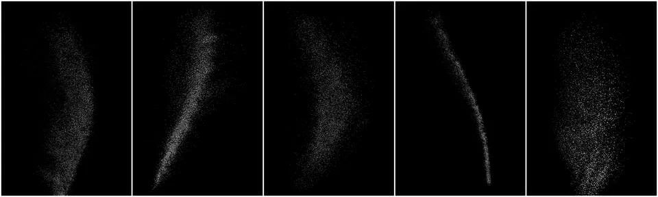 Set of distressed white grainy texture. Stock Illustration
