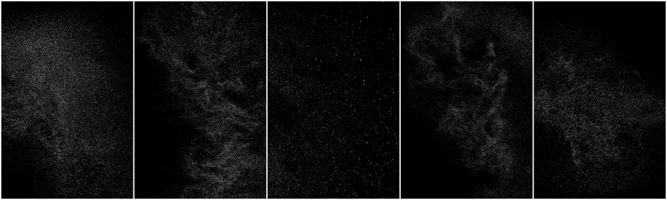 Set of distressed white grainy texture. Stock Illustration