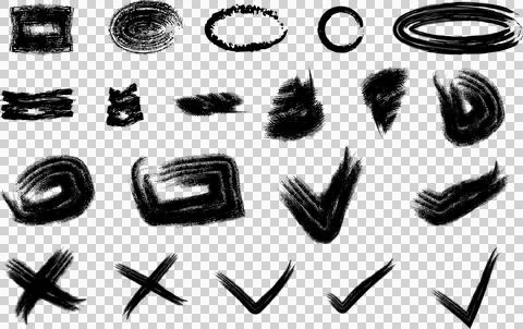 Set of diverse brushes for painting and artistic expression Иллюстрация