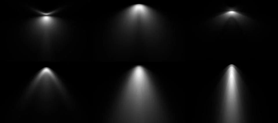 Set of diverse light profiles ready to use in architecture Stock Illustration