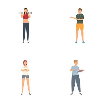 Set of diverse people engaging in different activities Stock Illustration