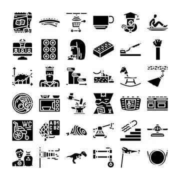 Set of diverse vector icons capturing various concepts Stock Illustration