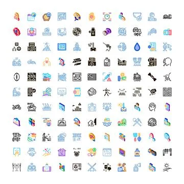 Set of diverse vector icons covering business and lifestyle Stock Illustration