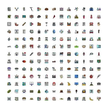 Set of diverse vector icons covering business and web themes イラスト素材