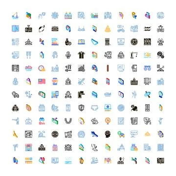 Set of diverse vector icons for web and app interfaces Illustrazione stock