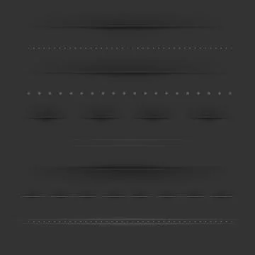 Set of dividers on dark Stock Illustration
