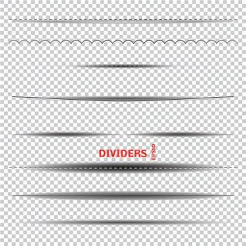 Set of Dividers Stock Illustration