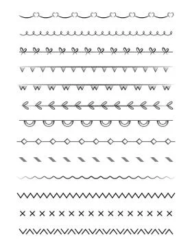 Set of dividers Stock Illustration