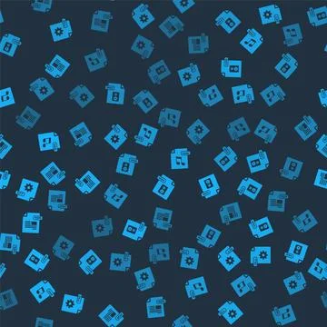 Set DLL file document, WAV,  and PDF on seamless pattern. Vector Illustrazione stock