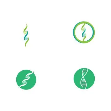 Set DNA Logo Template vector 库存插图