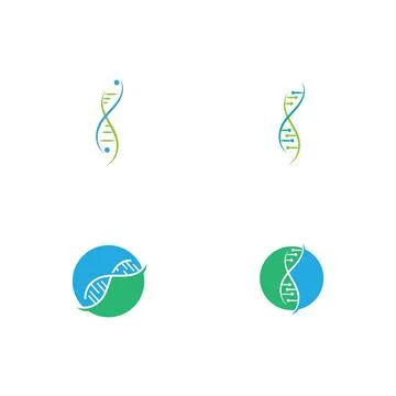 Set DNA Logo Template vector 库存插图