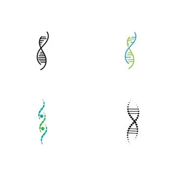 Set DNA Logo Template vector 库存插图