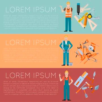 Set of do it yourself banners Stock Illustration