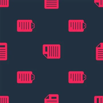 Set To do list or planning and File document on seamless pattern. Vector Illustrazione stock