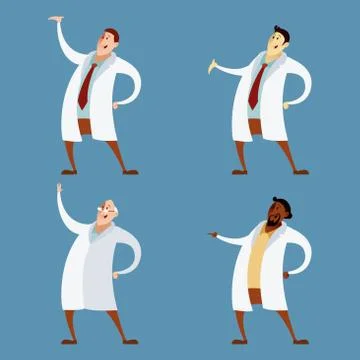 Set of doctors Illustrazione stock