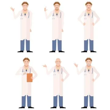 Set of doctors Stock Illustration