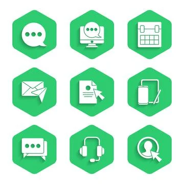 Set Document and cursor, Headphones, Create account screen, Phone graphic tablet Illustrazione stock