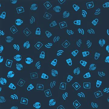 Set Document and lock, Lock check mark, Wifi locked and CD or DVD disk with on 스톡 일러스트