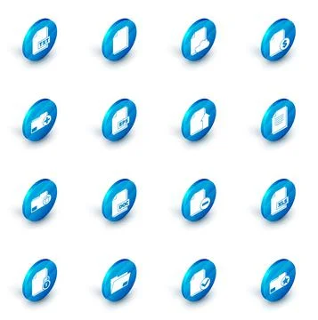 Set Document, Cloud storage text document, Finance, Add new folder, Delete, EPS Stock Illustration