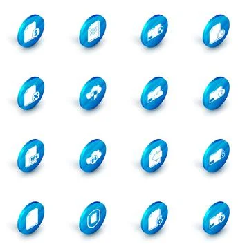 Set Document, folder protection, with clock, Delete file document, EPS, Cloud Stock Illustration