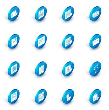 Set Document with graph chart, Contract shield, Stacks paper money cash Stock Illustration