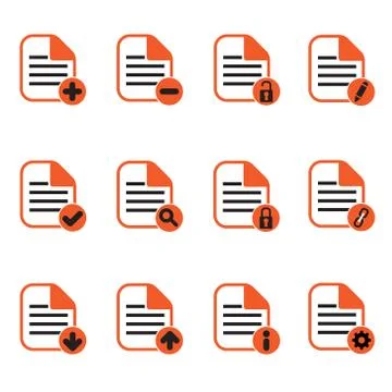 Set of document icon vector illustration Stock Illustration