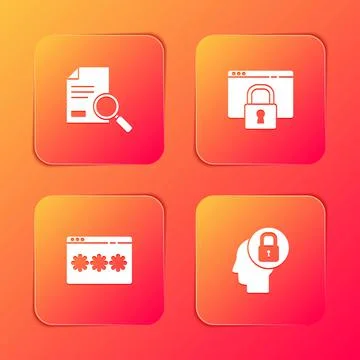 Set Document with search, Secure your site HTTPS, SSL, Password protection and イラスト素材