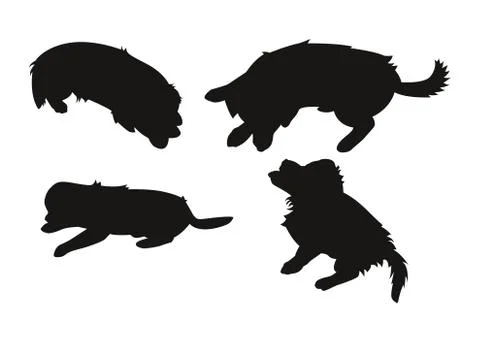 Set of dog dilhouettes Stock Illustration