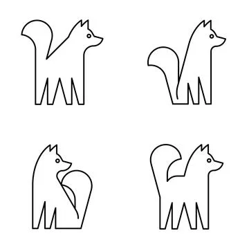 Set of Dog logo Stock Illustration